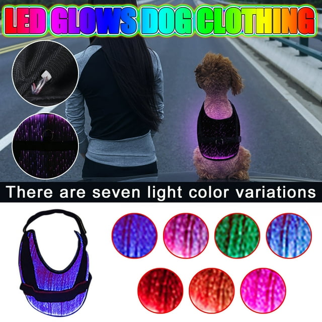¡Grandes ahorros navideños! Ropa luminosa para perros y gatos. Ropa luminosa colorida. Regalos geniales por menos en liquidación.