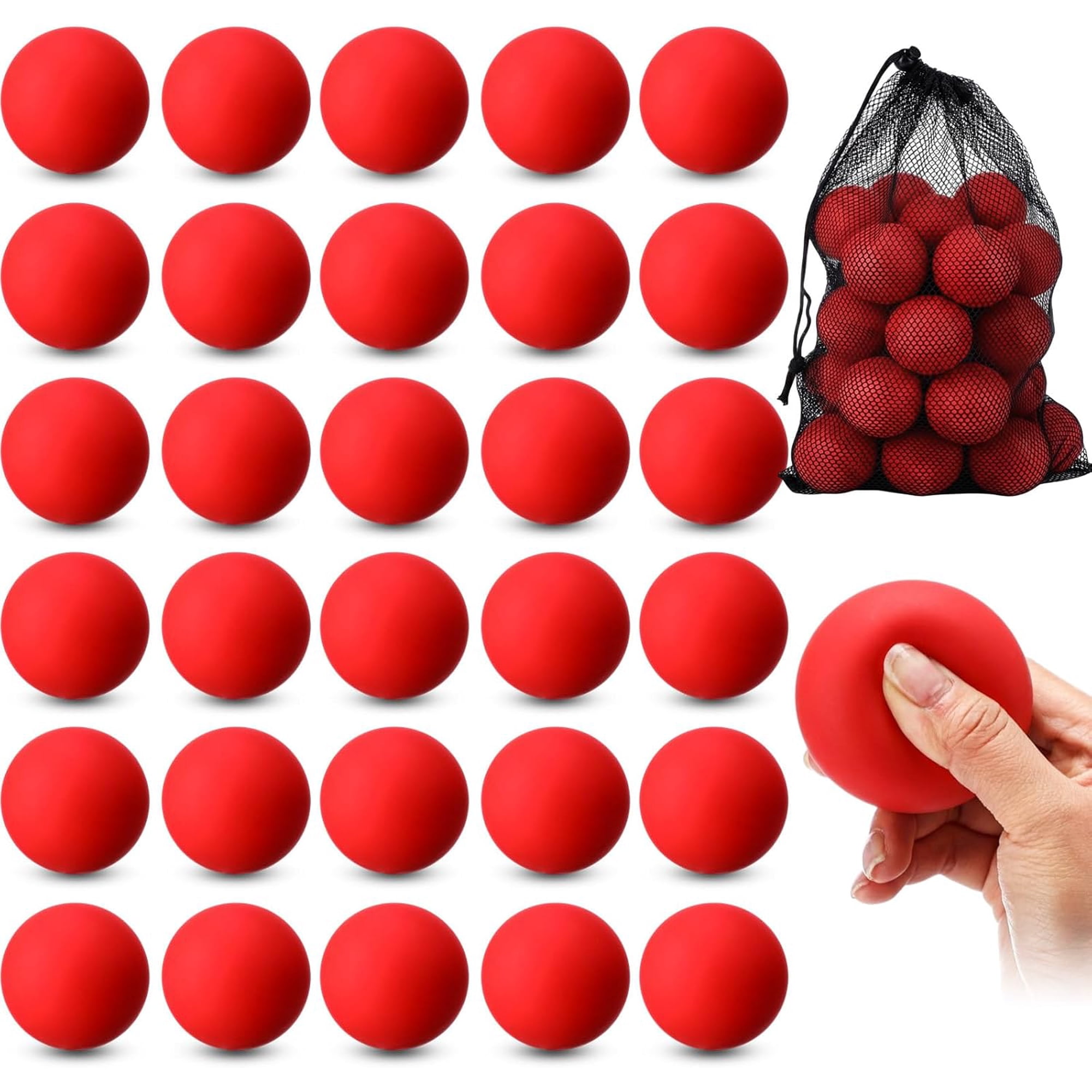 Teyva Pack Racquetballs Bulk 2.4" Rubber Racket Balls