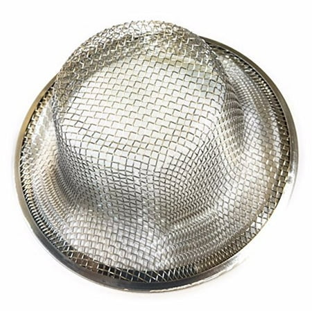 - 2 pcs Kitchen Sink Strainer- Made in USA - Fits standard size kitchen sink drains, Stainless steel Sink strainer By Mainstays Stainless steel mesh screen