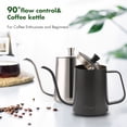 thumbnail image 2 of Zootealy 600ml Coffee Kettle Brew Coffee Kettle Coffee Maker Brewer Coffee Pot Stainless Steel with Handle Birthday Gift for Coffee Lover, 2 of 8