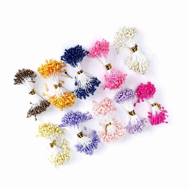 900 piezas mini flor estambre pistilo, 0.118 en perla doble Cabeza flor estambre decoración de boda diy tarjetas artificiales flores estambre flor estambre hecho a mano