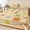 Sky Blue, Pumpkin, Sage, Cream, variant on Twin Sze Fitted Sheet Set - Fall Maple Leaf 2 Piece Bedding Sets 16" Deep Pocket Fitted Sheet with 1 Pillowcase, Watercolor Botanical Autumn Thanksgiving Brushed Microfiber Hotel Luxury Bed Sheets