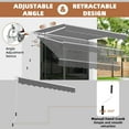 thumbnail image 6 of MEETWARM 9.8'x 8.2' Patio Awning Retractable Awning Cover for Sunshade Shelter, Outdoor Patio Canopy with Manual Crank Handle/Water-Resistant 280g/m² Polyester for Patio, Balcony, Yard, Gray, 6 of 7