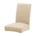 thumbnail image 1 of Housse de Chaise de Salle à Manger Solide Confortable Universelle Rotative Résistante à l'Usure Forme Diamant Style Simple Gaine Protectrice Beige, 1 of 6