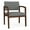 Gray, variant on Lenox Wood Reception Waiting Oversize Guest Chair / Walnut Wood / Blue