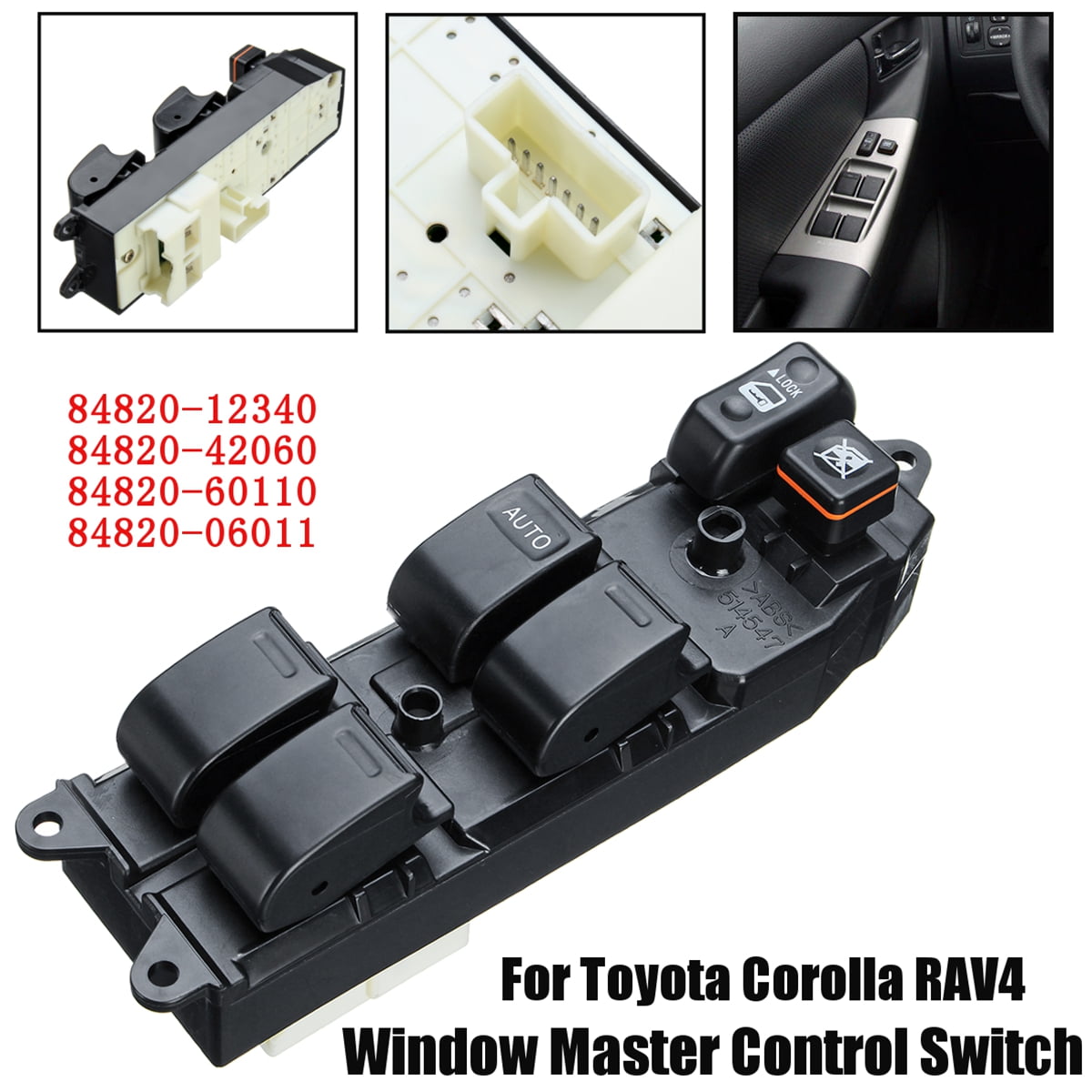 Automotive Power Window Control Switch Part 84820-12340 For Toyota Corolla RAV4