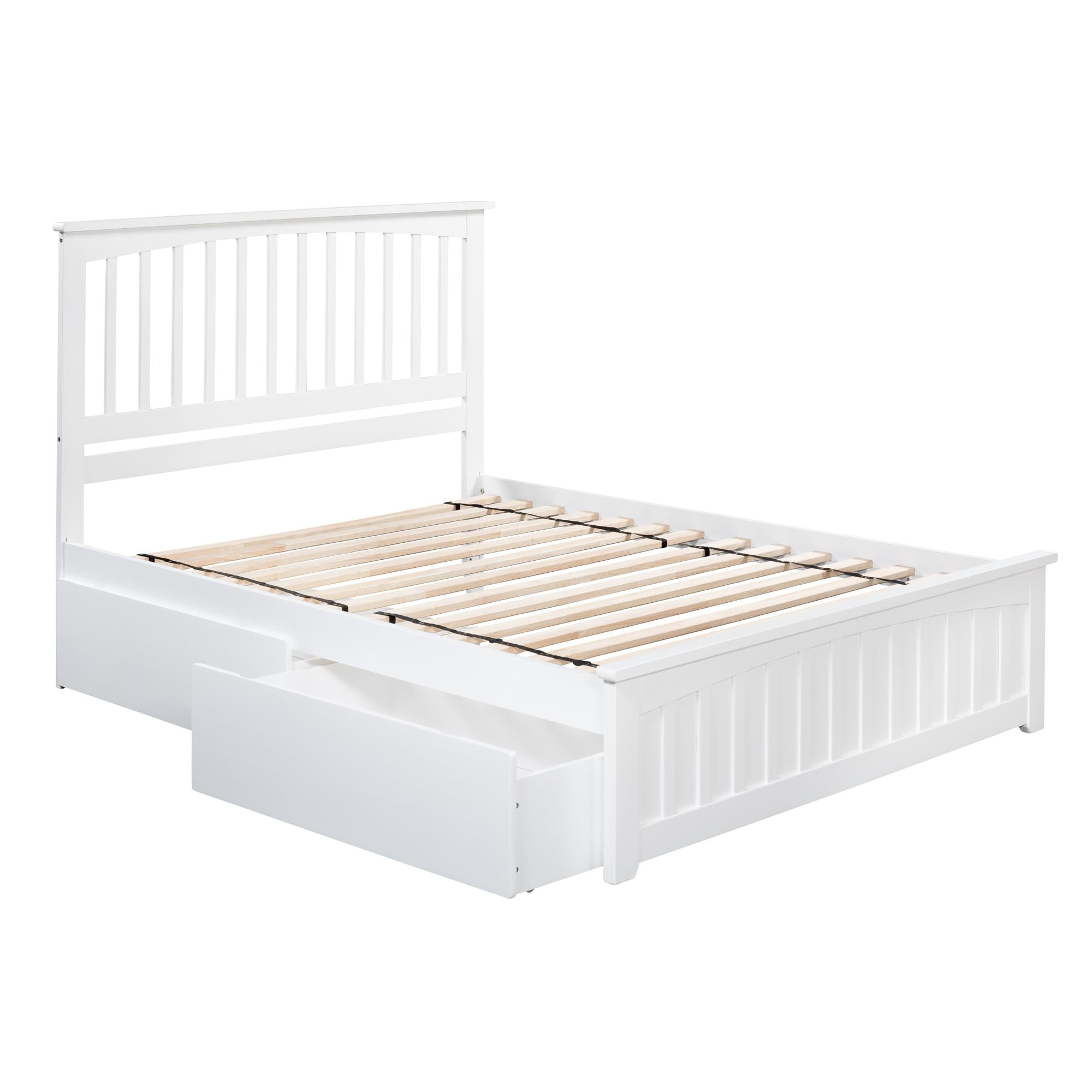 Mission Platform Bed with Matching Foot Board with 2 Urban Bed Drawers
