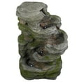 thumbnail image 4 of Northlight 24.25" Gray Lighted 5-Tier Outdoor Garden Water Fountain, 4 of 6