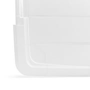 IRIS 60 Qt Plastic Storage Bin with Lid, Stackable Storage Containers, Tote