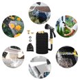 thumbnail image 2 of Manguera de jardín retráctil, manguera retráctil de 30 m/100 pies, accesorios de latón macizo estándar de la UE de 3/4"y 1/2", manguera de agua flexible con válvula de cierre, 8 boquillas de función, 2 of 5