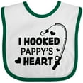 thumbnail image 3 of Inktastic I Hooked Pappy's Heart with Fishing Rod Boys or Girls Baby Bib, 3 of 4