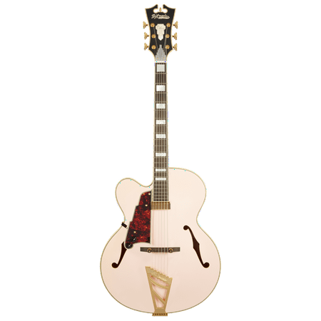D'Angelico Deluxe EXL-1 Hollow-Body Lefty Electric Guitar - Matte Rose Pink