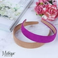 thumbnail image 5 of Motique Accessories 1 inch Wide Suede like Headband Solid Hairband for Women and Girls (Beige), 5 of 5