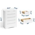 thumbnail image 3 of Asofer Ultimate Storage Bundle: Queen Bed with 4 Drawers, Two 6-Drawer Dressers and 2 Nightstands, White, 3 of 28