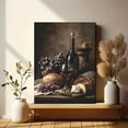 thumbnail image 6 of UXIEQU Still Life Wine Grapes Bread Cheese Canvas Wall Art Print 15.75x11.81 Inches, 6 of 8