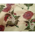 thumbnail image 4 of oneOone Silk Tabby Light Yellow Fabric Floral Block Sewing Material Print Fabric By The Yard 42 Inches, 4 of 4