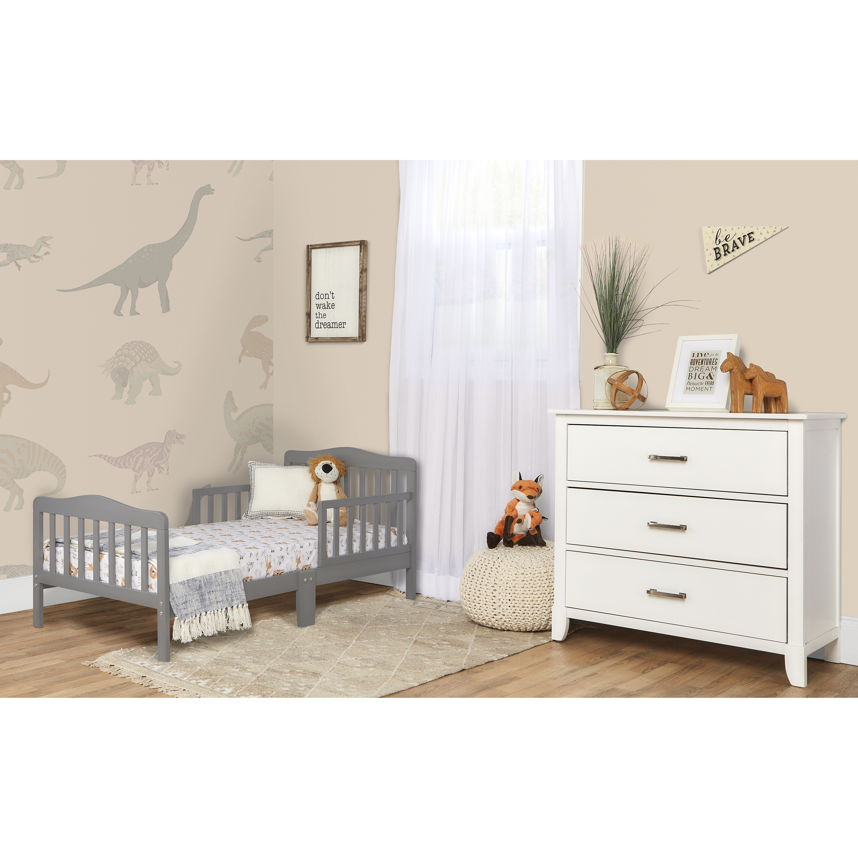 Dream On Me Classic Design Toddler Bed, Steel Grey - image 4 of 15