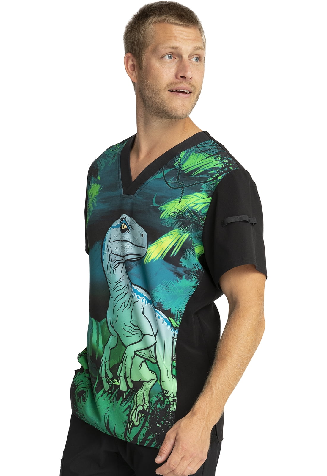 Tooniforms Scrubs Top For Men V-Neck TF708, XS, Jungle