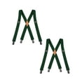 thumbnail image 1 of Buyless Fashion Lot de 2 Bretelles pour Hommes - Sangles Ajustables de 48 Pouces 1 1/4 Pouces - Dos en X avec Pinces Noires, 1 of 7