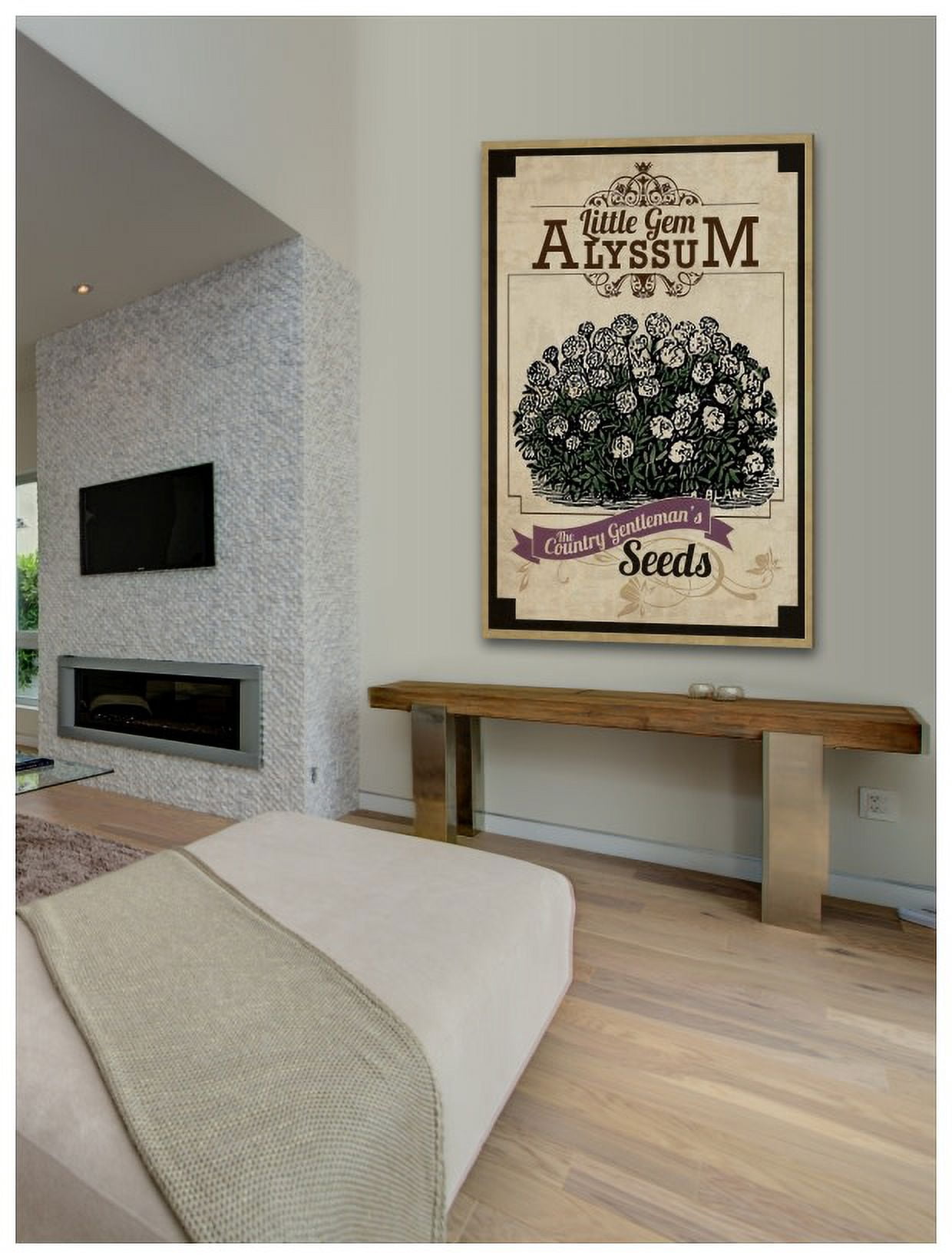 Marmont Hill "Flower Packet Alyssum" Painting Print on Canvas