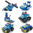 thumbnail image 4 of 147PCS 6 IN 1 City Police Series Car Model Small Particle Building Blocks Assembling Children Bricks Puzzle Toys Gift, 4 of 4