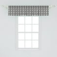 thumbnail image 2 of Ambesonne Floral Window Valance, Repetitive Flowers Motif, 54" X 12", Charcoal Grey and White, 2 of 3