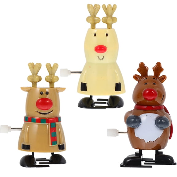 LEORX Festive Santa Claus Shape Walking Action Toys Plastic 3Pcs