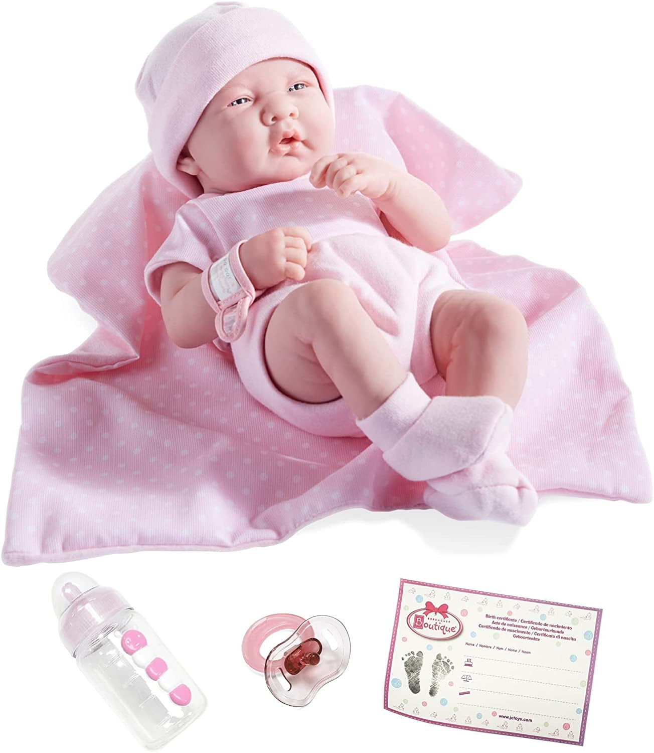 Realistic Newborn BOY Doll 14in Anatomically Correct+Berenguer Birth Certificate 
