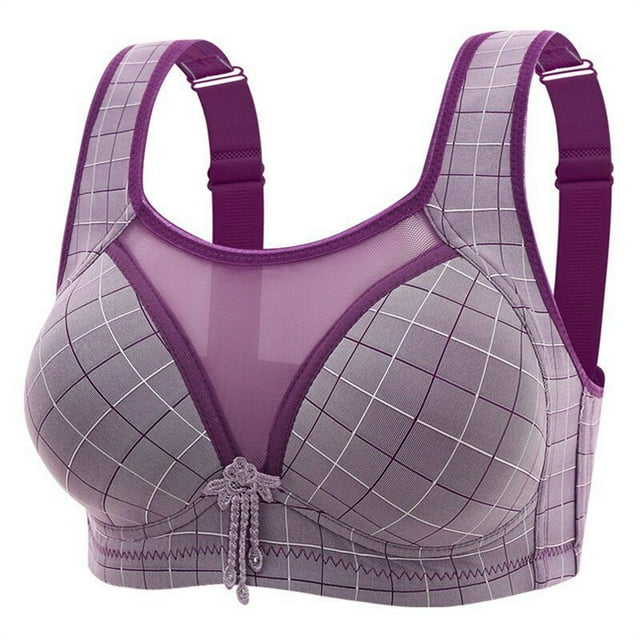 HongQid Comfortable Seamless Full-Coverage Wireless Tshirt Bra for Women, Soft Support Sports Bra