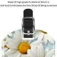 thumbnail image 4 of Square 2Pack PU Leather Daisy Cruise Luggage Tag with Privacy Cover and Name ID Tag for Travel Handbags Backpacks Luggage Tags, 4 of 6