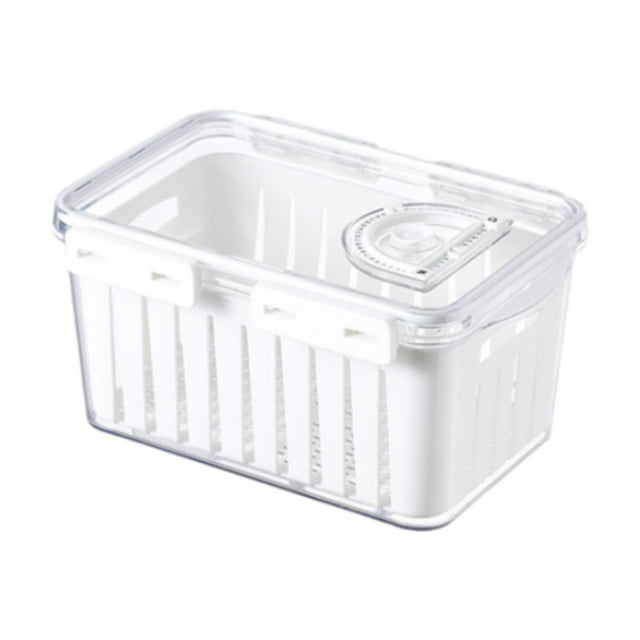 Contenedor de almacenamiento de frutas, contenedor de verduras con tapa, multifuncional, organizador de cocina, contenedor de alimentos hermético para M