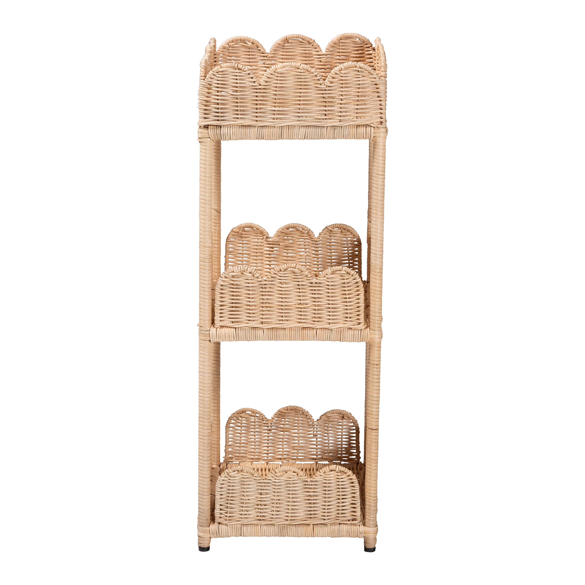 bali & pari Brooks Boho Accent Shelf, 3-Tier, Natural Brown
