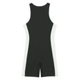 thumbnail image 5 of CHICTRY Mens Sleeveless Athletic Swimsuit Jumpsuit Front Zipper Quick Dry Rash Guard Set Bathing Suit Black&White M, 5 of 6