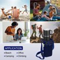 thumbnail image 6 of Uxcell 2 Pcs Water Bottle Holder with Adjustable Shoulder Strap Mesh Water Bottle Carrier, Navy Blue, 6 of 6