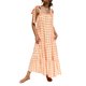 thumbnail image 1 of SAYOO Vestido largo sin mangas para mujer, estampado a cuadros, con lazo, sin espalda, vestido holgado SAYOO S-XL, 1 of 9