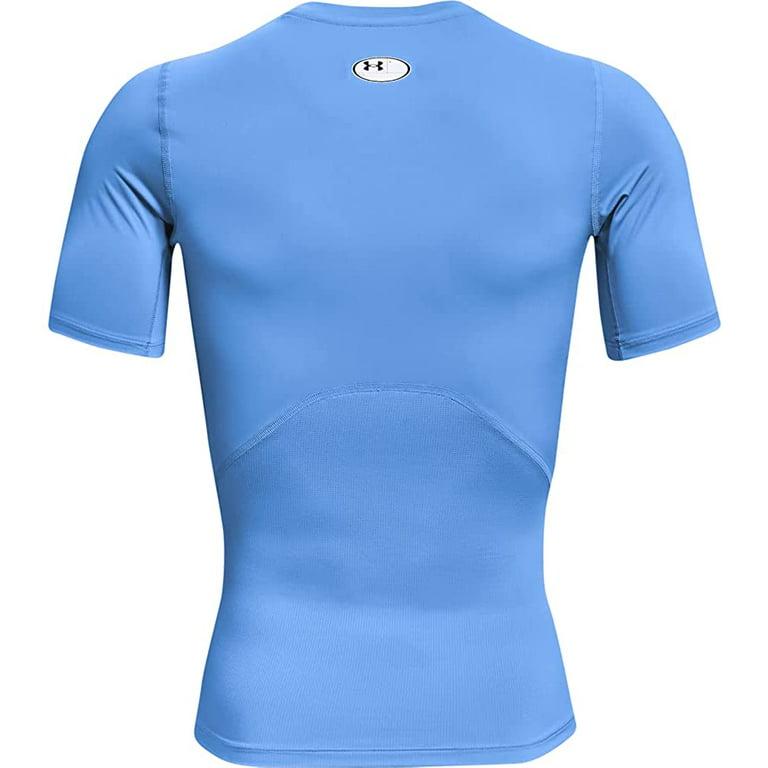 Farmacologie Modderig Min Under Armour Mens HeatGear Compression Short-Sleeve T-Shirt Carolina Blue  475/White X-Large - Walmart.com