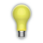 GE LED Light Bulb, A19 Bug Light, 100 Watt Replacement, Yellow Light, Medium Base