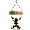 thumbnail image 2 of Welcome Sign Metal Front Door Decor Simulation Frog Garden Hanging Pendant Rural Colorful Spring Home Decoration(Yellow), 2 of 3