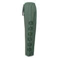 thumbnail image 7 of CAIXIA Capris Pants for Women Cut Out Summer Casual Loose Flowy High Waisted Smocked Palazzo 2026 Lounge Beach Cropped Trousers, 7 of 7