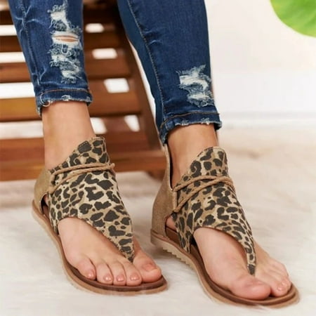 

Sunvit Women s Flat Sandals- Casual Roman Beach Sandals Clip-Toe Summer Slide Sandals #789 Brown