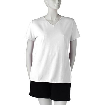 Women's Plus Shaped StayClean V-Neck Tee
