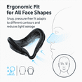 thumbnail image 3 of VR Facial Interface For Oculus Quest 2 – PU Foam Face Pad Cover, Sweatproof & Comfortable Replacement Bracket (Easy Install)​, 3 of 5