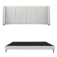 thumbnail image 1 of Cabecera Milan Gris King Size + Box Base Cama Slim King Size, 1 of 6