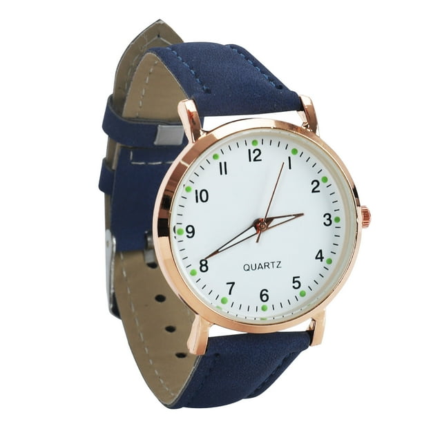 Kcodviy Montre Rétro à Quartz pour Femme Lumineuse Montre pour Femmes Montre Analogique Ceinture -Montre Cloutée Bracelet en Cuir Femme Montre pour Femme