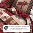 thumbnail image 2 of Lodge Quilt Set - Lightweight, Soft, All-Season - 3-Piece Reversible Rustic Bedding Set (King / California King, Hemlock Red / Brown), 2 of 6