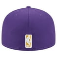 thumbnail image 4 of Men's New Era  White/Purple Los Angeles Lakers Repeat 59Fifty Fitted Hat, 4 of 5