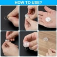 thumbnail image 3 of 100 Pcs Adhesive Ceiling Hooks, Ceiling Hooks Self Adhesive with Flagpole Clips Decorative Hooks, Sticky Ceiling Hooks for Decorations for Hanging Wind Chimes, Living Room, Bedroom, 3 of 7