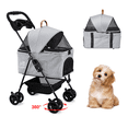 thumbnail image 1 of SKISOPGO Dog Stroller Pet Stroller Foldable Cat Stroller for Travel 4 Wheels Puppy Stroller, 1 of 9