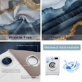 thumbnail image 4 of Navy Blue Brown Blackout Curtains for Bedroom/Living Room, Thermal Insulated Kitchen Curtains, Luxury Modern Art Abstract Grommet Darkening Window Treatment Drapes 42"x84"x2, 4 of 8