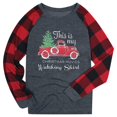 thumbnail image 4 of Fiaer Christmas Wome Plaid Long Sleeve T Shirts Cute Graphic Crew Neck Loose Fit Trendy Plus Size Casual Xmas Tops Red S, 4 of 4
